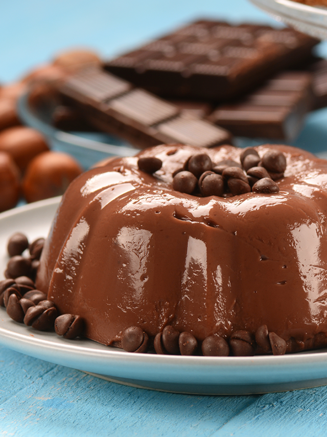 pudim de chocolate